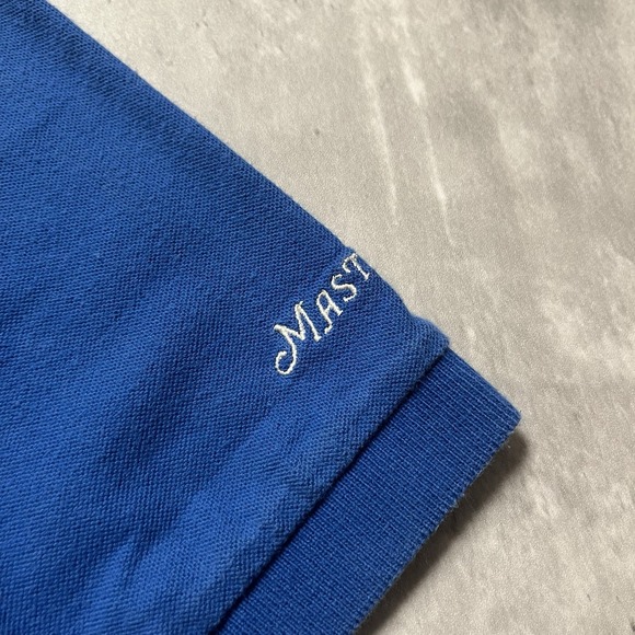 Masters Collection Blue L Men's Golf Polo Short Sleeve Collared Shirt - Picture 3 of 11